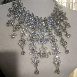 Elegant Silver Crystal Necklace